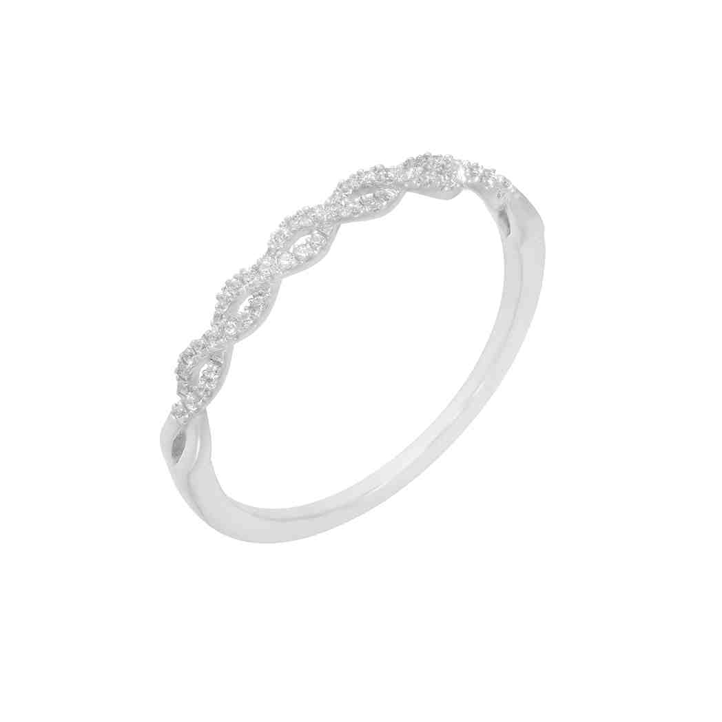 Half Eternity Twisted Ring LR11515A